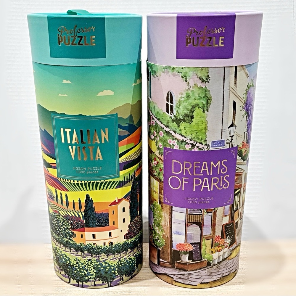 NEW 2 x 1,000 Piece Puzzles Italian Vista & Dreams of Paris Factory Sealed Boxes